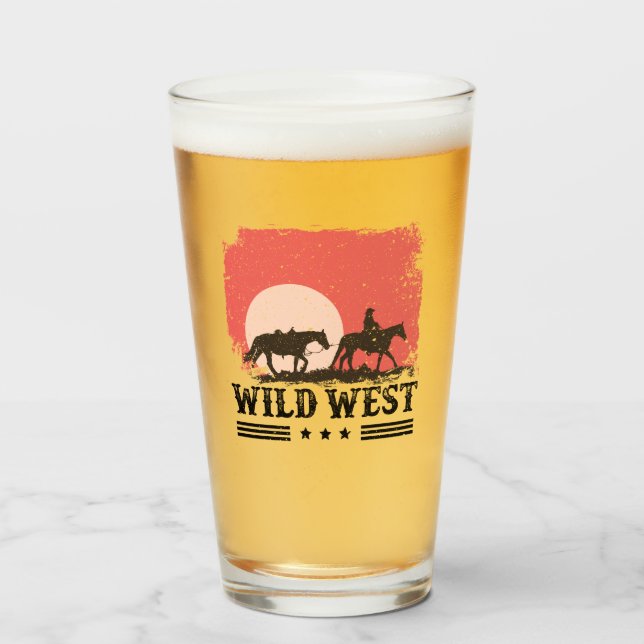 Verre Wild West Cowboy (Devant (rempli))