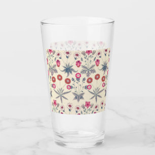 Verre William Morris Daisy Motif Floral Rouge Orange