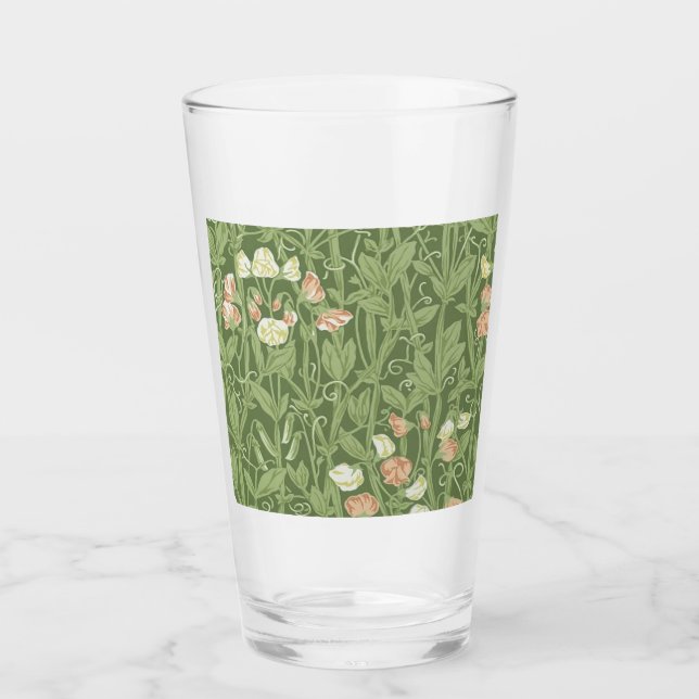 Verre William Morris Sweet Pea Floral Design (Devant)