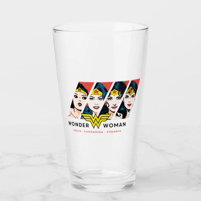 Verre Wonder Woman Comic Evolution Graphic (Devant)
