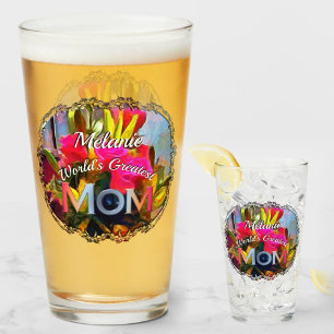 Verre World's Greatest Mom Flowers PM0001 Beer