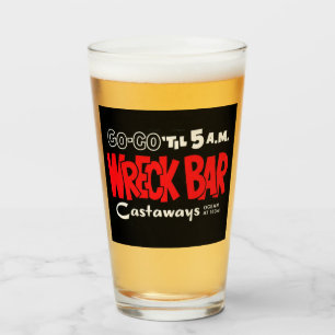 VERRE WRECK BAR GO CASTAWAYS MIAMI BEACH BEER TUMBLER
