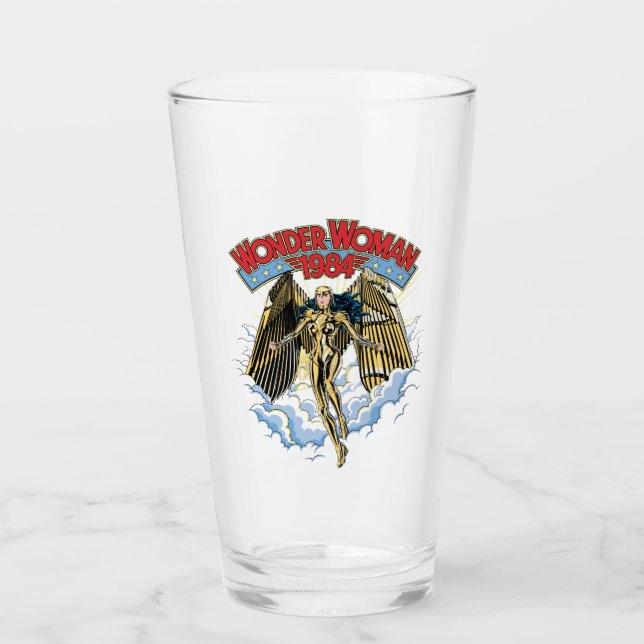 Verre WW84 | Rétro Comic Gold Armor Wonder Woman (Devant)