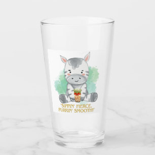 Verre zebra citation dessin boire du bobba tea