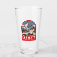 Zermatt Suisse Illustration Voyage Art Retro