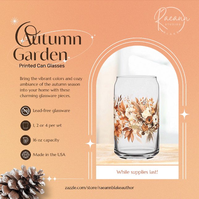 Verreries imprimées jardin d'automne (Créateur téléchargé)