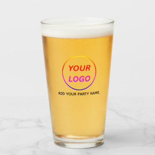 Verres à bière avec logo et texte personnalisés