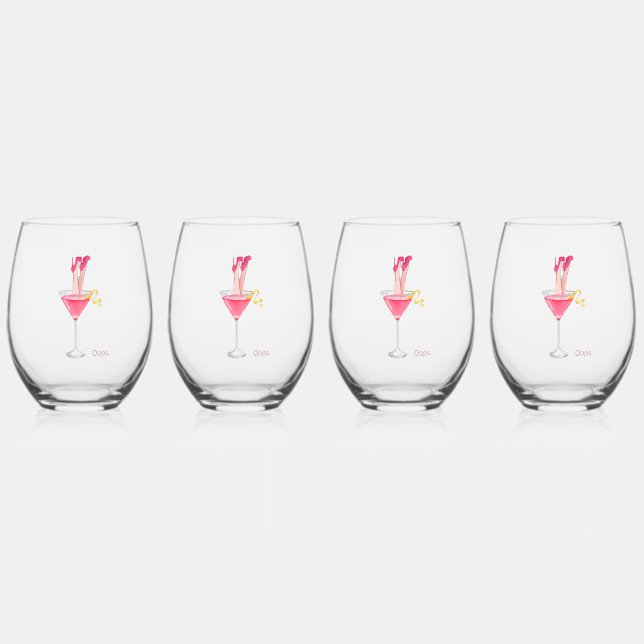 Verres à cocktail amusants, chariot de bar pour so (Recto)