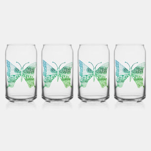 Verres à papillon vert mou Zen