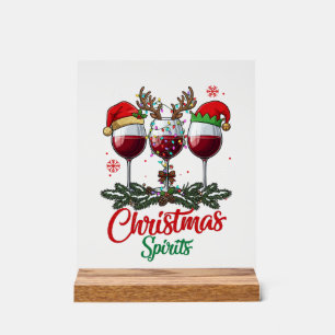 Verres à vin Esprits de Noël Renne Andouillers Pi