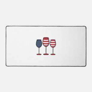 Verres à vin patriotiques dessin de t-shirt vector