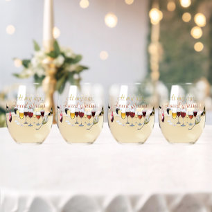 Verres à vin SlipperyJoe's jeu de mots coquin roug