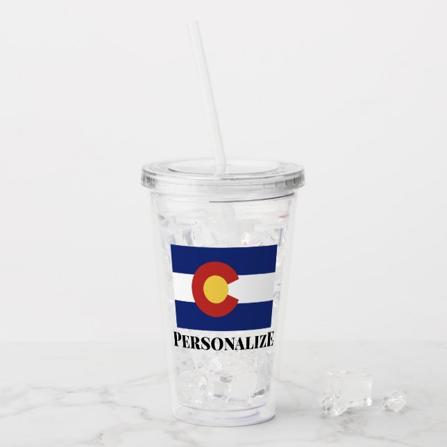 Verres acryliques de culbuteur de drapeau nommé (Devant glace)