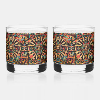 Verres Ancien Cerulean "Aztec Dream" 12oz Rocks