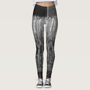 Verres de champagne conçus Leggings