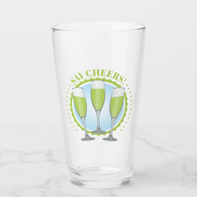 Verres de Champagne Mimosa Green (Devant)