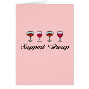 Verres de vin de groupe de soutien