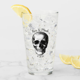 Verres Mariages d'Halloween gothique crâne