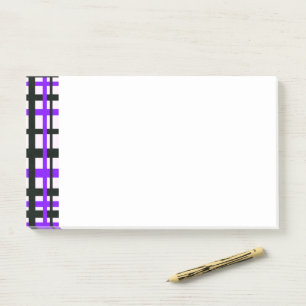 Verriegelbare Streifen Schwarz-weiß Lila Post-it Klebezettel