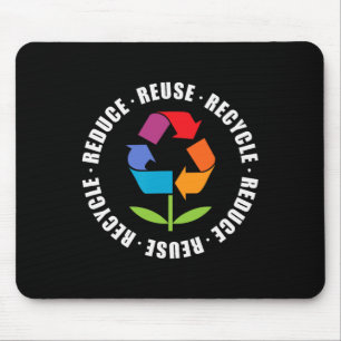 Verringern der Wiederverwendung Gerecycelt Blume E Mousepad