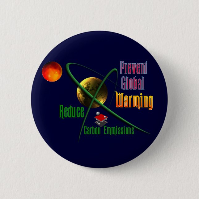 Verringern Sie Kohlenstoff Emmissions Button (Vorderseite)