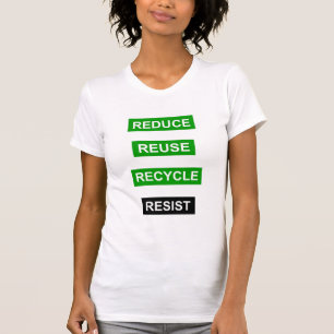 Verringern Sie recyceln Wiederverwendung T-Shirt