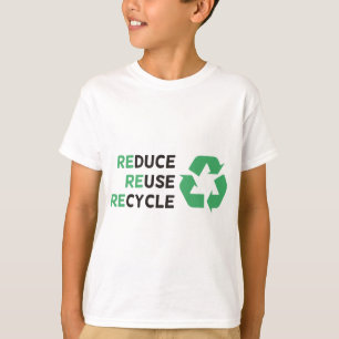 Verringern Sie, verwenden Sie wieder, recyceln Sie T-Shirt