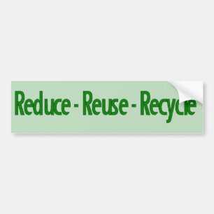 verringern Sie Wiederverwendung recyceln Autoaufkleber