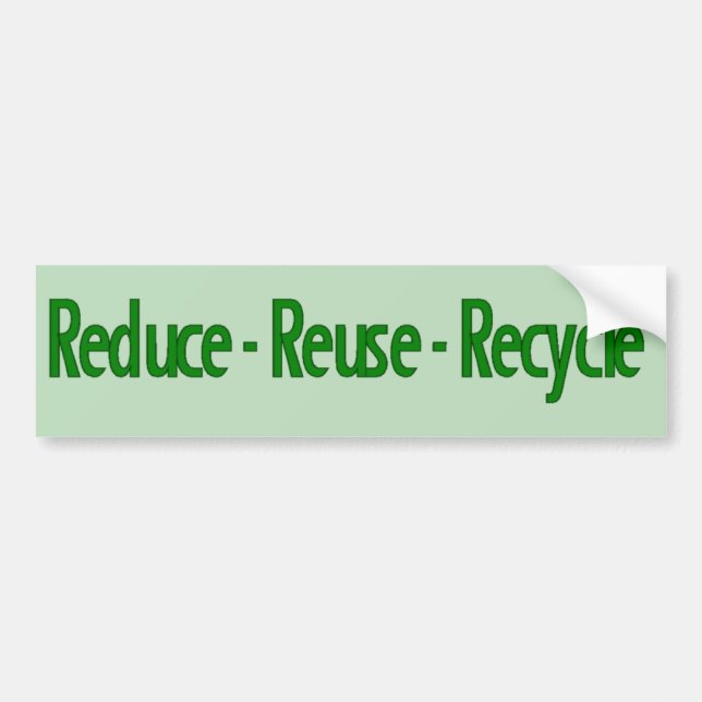 verringern Sie Wiederverwendung recyceln Autoaufkleber (Vorne)