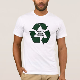 Verringern Sie Wiederverwendung recyceln des T-Shirt