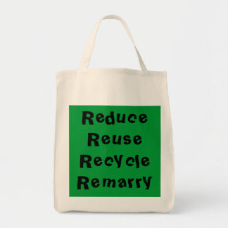 Verringern Sie Wiederverwendung recyceln Remarry Tragetasche