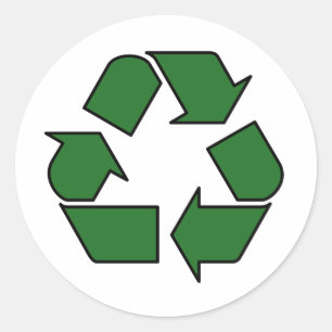 Verringern Sie Wiederverwendung recyceln Runder Aufkleber