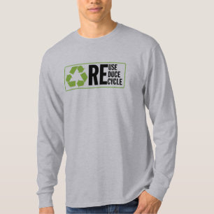 Verringern Sie Wiederverwendung recyceln T-Shirt