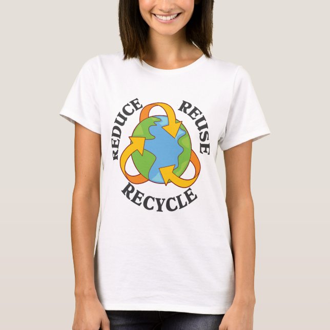 Verringern Sie Wiederverwendung recyceln T-Shirt (Vorderseite)