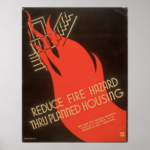 Verringerung der Brandgefahr Thru Plane Housing WP Poster