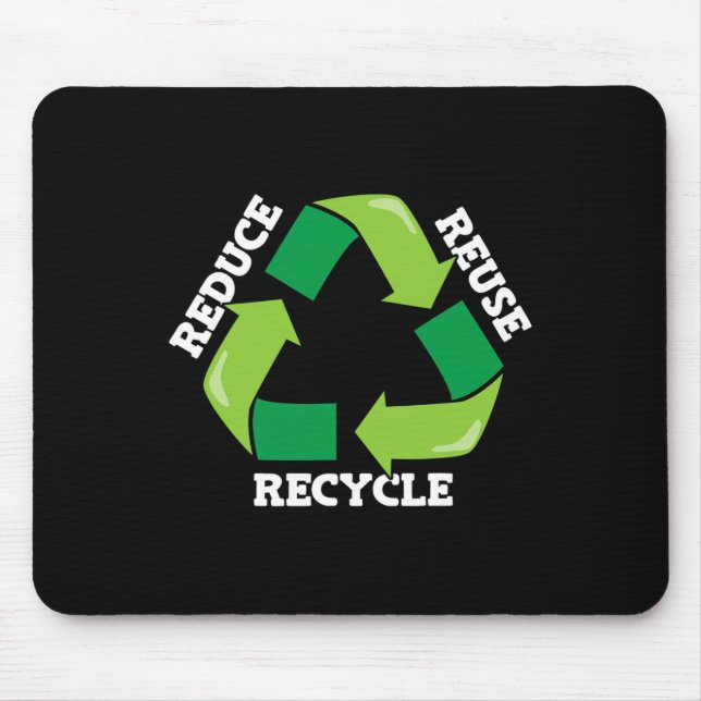 Verringerung der Wiederverwendung Gerecycelt Mutte Mousepad (Vorne)