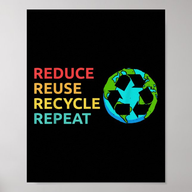 Verringerung der Wiederverwendung Gerecycelt Plane Poster (Vorne)