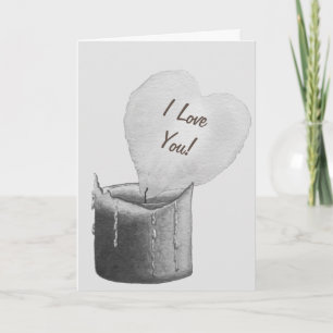 verromantische Flammenkerze-Liebe Karte