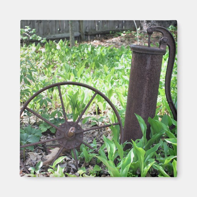 Verrosteter Sache-Blumen-Garten-Natur-Magnet Magnet (Vorne)