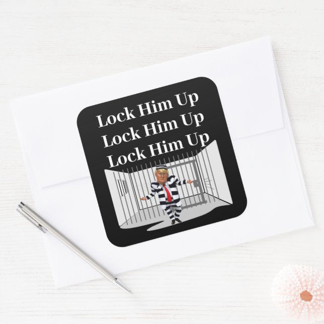 Verrouillez-Le Vers Le Haut Sticker Trump (Enveloppe)