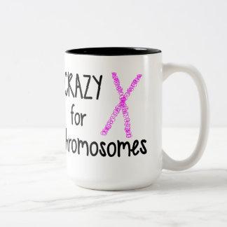 Verrückt für Chromosomen Kaffee-Tasse Zweifarbige Tasse