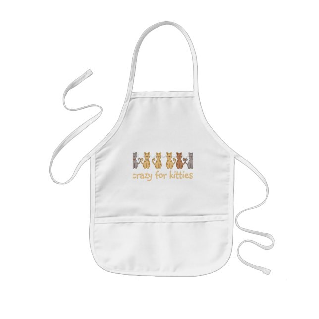 Verrückt für Kätzchen-T-Shirts und Geschenke Kinderschürze (Vorne)