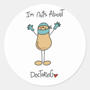 Verrückt nach Doktor-T-Shirts und Geschenken Runder Aufkleber
