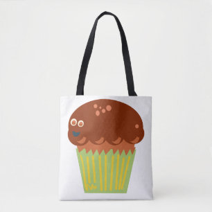 Verrückt nach einem riesigen Muffin-Cartoon-Spaß Tasche