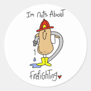 Verrückt nach Feuerwehr T-Shirts und Geschenken Runder Aufkleber