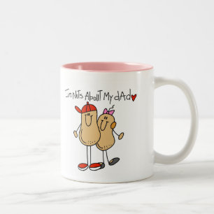Verrückt nach meinem Papa-Mädchen-Tasse Zweifarbige Tasse