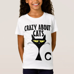 Verrückt über Katzen-T - Shirts, Mädchen - Kinder T-Shirt