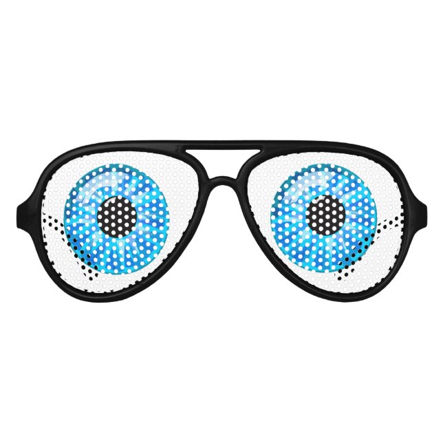 Verrückte Augen Sonnenbrille (Vorderseite)
