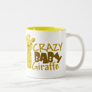 Verrückte Baby-Giraffen-Tasse Zweifarbige Tasse