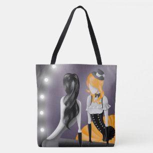 Verrückte Ballerina & Tänzer Rückblick Gelb Tasche